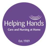 Helping Hands Logo Care and Nursing at Home col purple